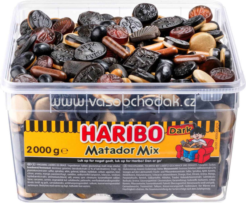 Haribo Matador Mix Dark, Dose, 2 kg Haribo Matador Mix Dark, Dose, 2 kg