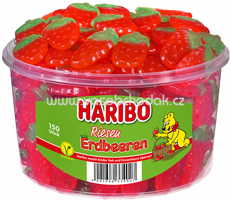 Haribo Riesen Erdbeeren 150 St, Dose, 1350g