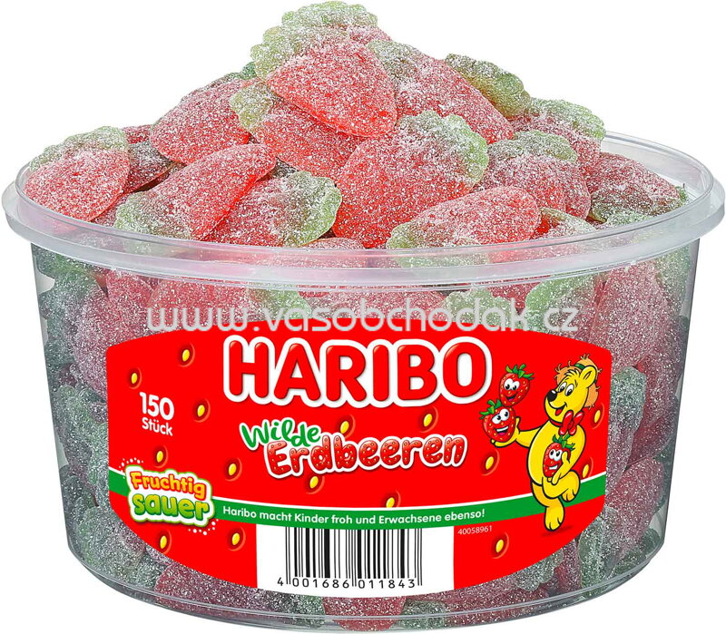 Haribo Wilde Erdbeeren sauer, 150 St, 1200g