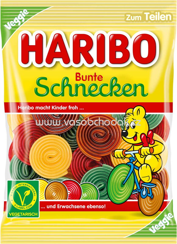 Haribo Bunte Schnecken vegetarisch, 160g Haribo Bunte Schnecken vegetarisch, 160g