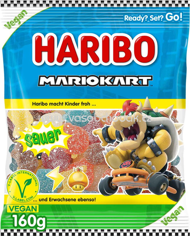 Haribo Mario Kart sauer vegan, 160g