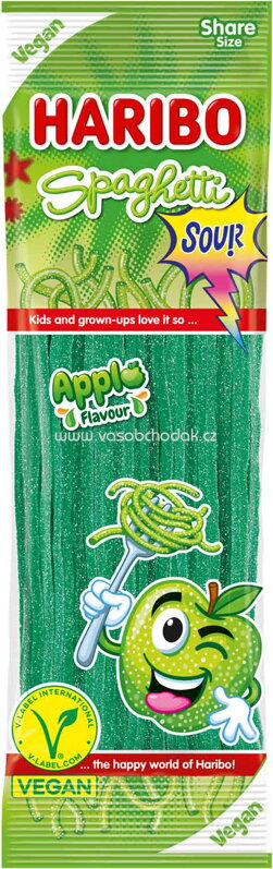 Haribo Spaghetti Apple sour vegan, 200g