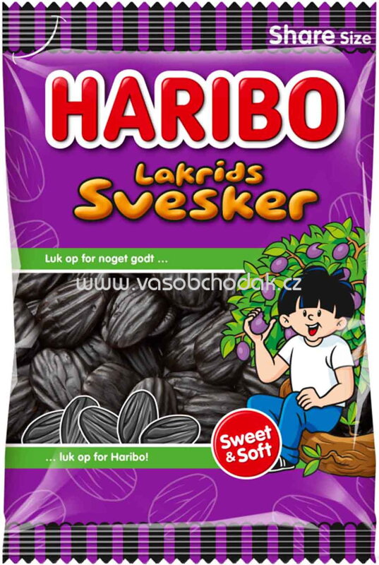 Haribo Lakrids Svesker, 375g