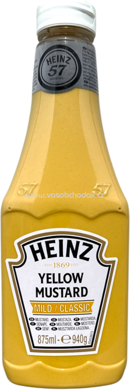 Heinz American Mustard Mild, 875 ml