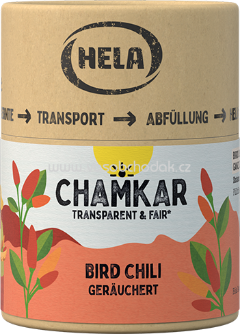 Hela Chamkar Bird Chili geräuchert, 25g Hela Chamkar Bird Chili geräuchert, 25g