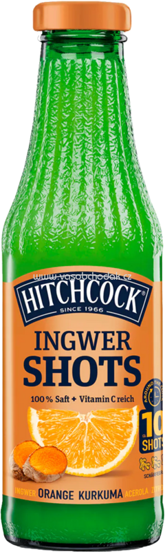 Hitchcock Ingwer Shots Orange Kurkuma Acerola, 500 ml Hitchcock Ingwer Shots Orange Kurkuma Acerola, 500 ml
