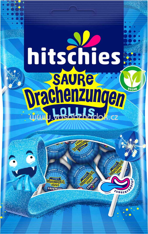 Hitschies Saure Drachenzungen Lollis, 8 St, 128g Hitschies Saure Drachenzungen Lollis, 8 St, 128g