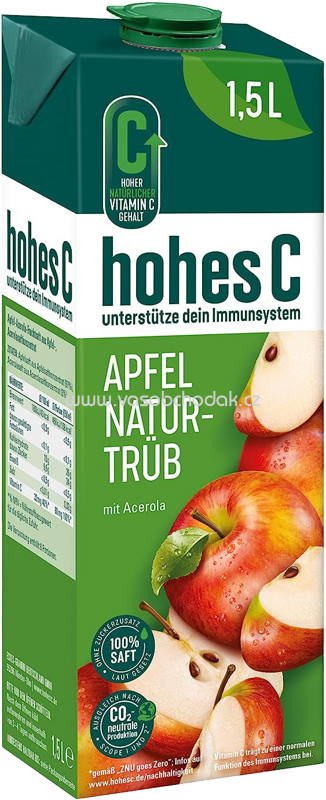 Hohes C Apfel Natur Trüb mit Acerola, 1,5l
