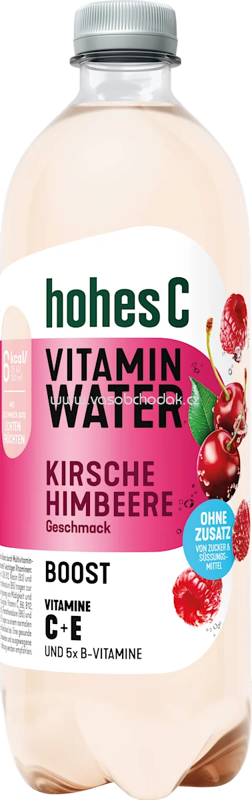 Hohes C Vitamin Water Kirsche Himbeere Boost, 750 ml Hohes C Vitamin Water Kirsche Himbeere Boost, 750 ml