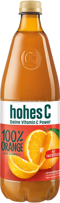 Hohes C Klassik 100% Orange mit Fruchtfleisch, 1l