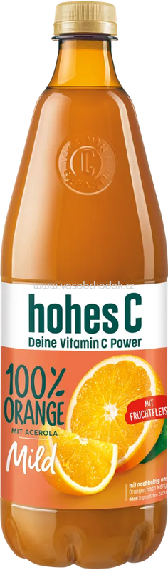 Hohes C Milde 100% Orange mit Acerola & Fruchtfleisch, 1l Hohes C Milde 100% Orange mit Acerola & Fruchtfleisch, 1l