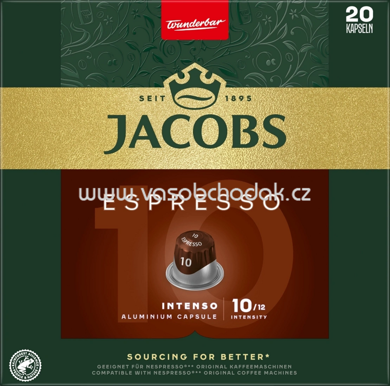 Jacobs Kaffeekapseln Espresso 10 Intenso, 20 St Jacobs Kaffeekapseln Espresso 10 Intenso, 20 St