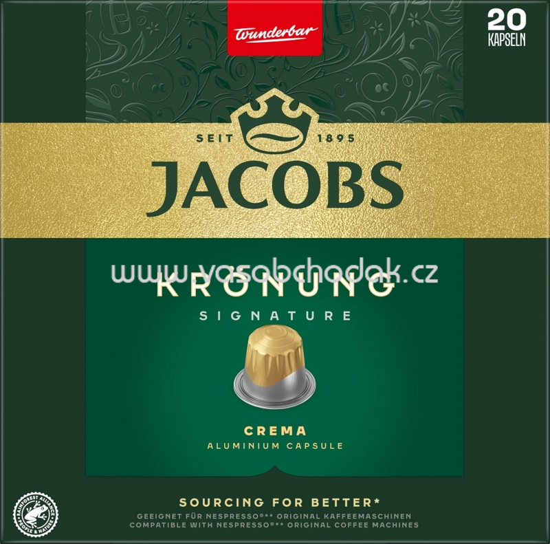 Jacobs Kaffeekapseln Krönung Crema, 20 St Jacobs Kaffeekapseln Krönung Crema, 20 St