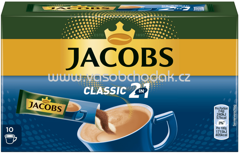 Jacobs Classic 2in1 Sticks, 10x14g, 140g