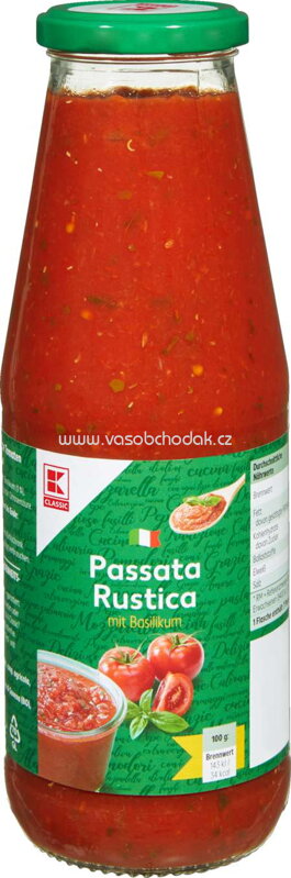 K-Classic Passata Rustica mi Basilikum, 720 ml K-Classic Passata Rustica mi Basilikum, 720 ml