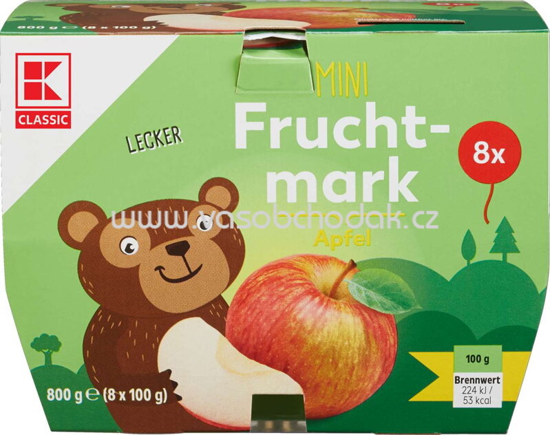 K-Classic Mini Fruchtmark Apfel, 8x100g K-Classic Mini Fruchtmark Apfel, 8x100g