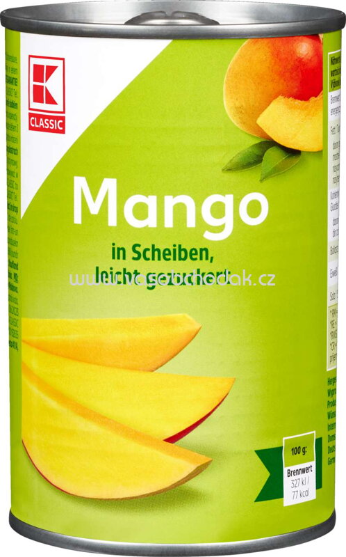 K-Classic Mango in Scheiben, leicht gezuckert, 420g