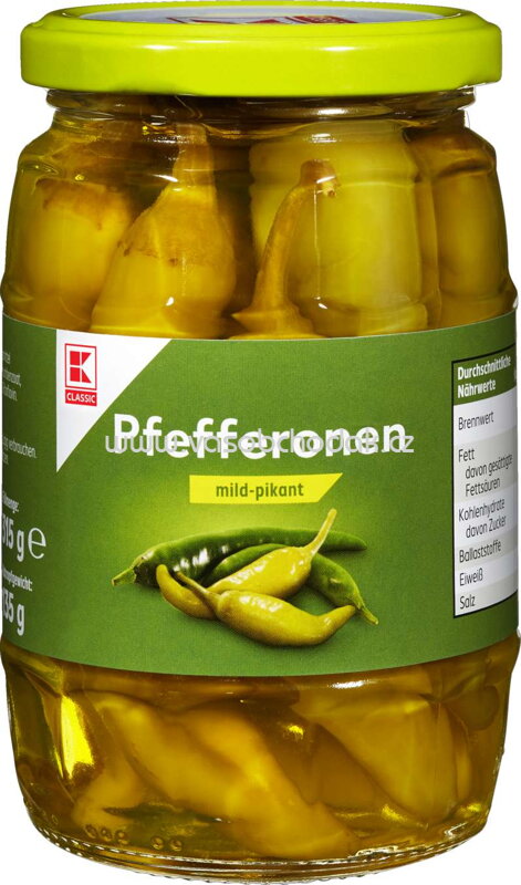 K-Classic Pfefferonen, mild-pikant, 315g K-Classic Pfefferonen, mild-pikant, 315g