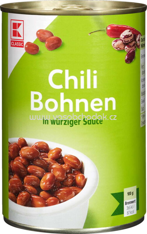 K-Classic Chili Bohnen in würziger Sauce, 425 ml