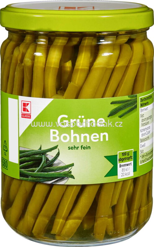 K-Classic Grüne Bohnen, sehr fein, 530g