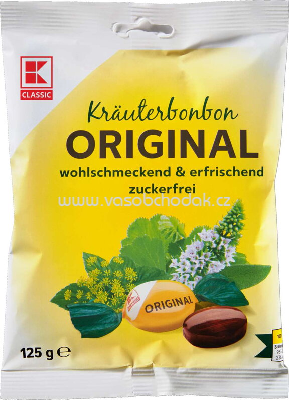 K-Classic Kräuterbonbon Original, zuckerfrei, 125g