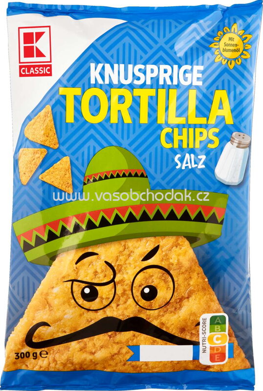 K-Classic Knusprige Tortilla Chips Salz, 300g