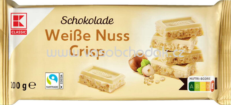 K-Classic Schokolade Weiße Nuss Crisp, 200g K-Classic Schokolade Weiße Nuss Crisp, 200g