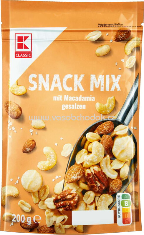 K-Classic Snack Mix Gesalzen mit Macadamias, 200g