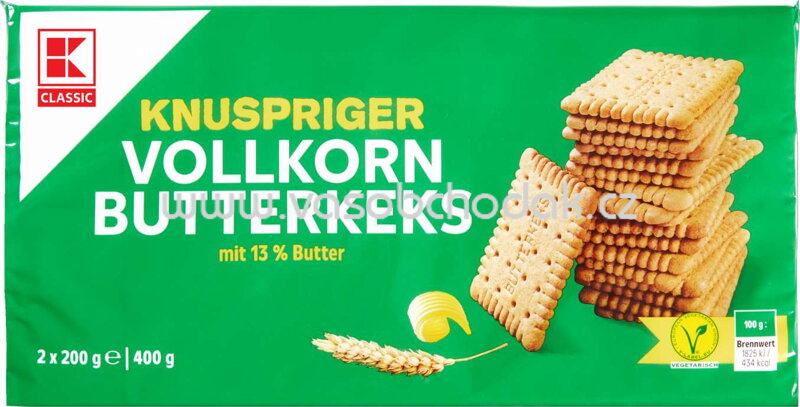 K-Classic Knuspriger Vollkorn Butterkeks, 400g