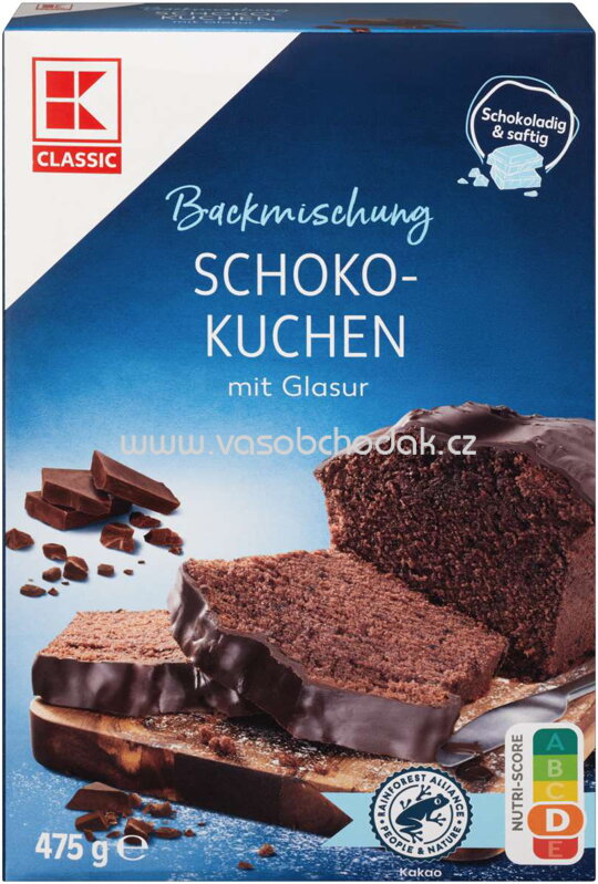 K-Classic Backmischung Schoko Kuchen mit Glasur, 475g K-Classic Backmischung Schoko Kuchen mit Glasur, 475g
