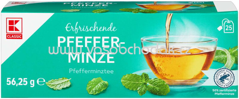 K-Classic Kräutertee Pfefferminze, 25 Beutel