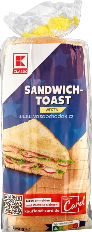 K-Classic Sandwichtoast Weizen, 750g