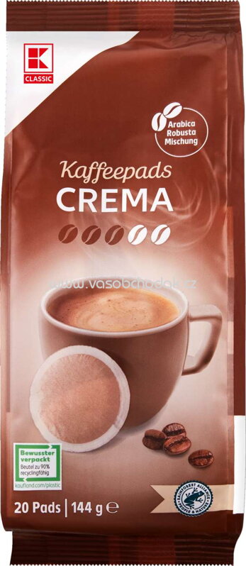 K-Classic Kaffeepads Crema, 144g K-Classic Kaffeepads Crema, 144g