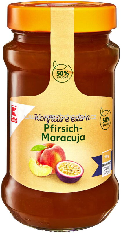 K-Classic Konfitüre Extra Pfirsich-Maracuja, 450g