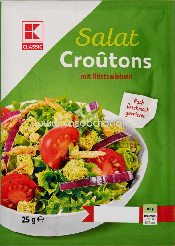 K-Classic Salat Croutons mit Röstzwiebel, 25g K-Classic Salat Croutons mit Röstzwiebel, 25g