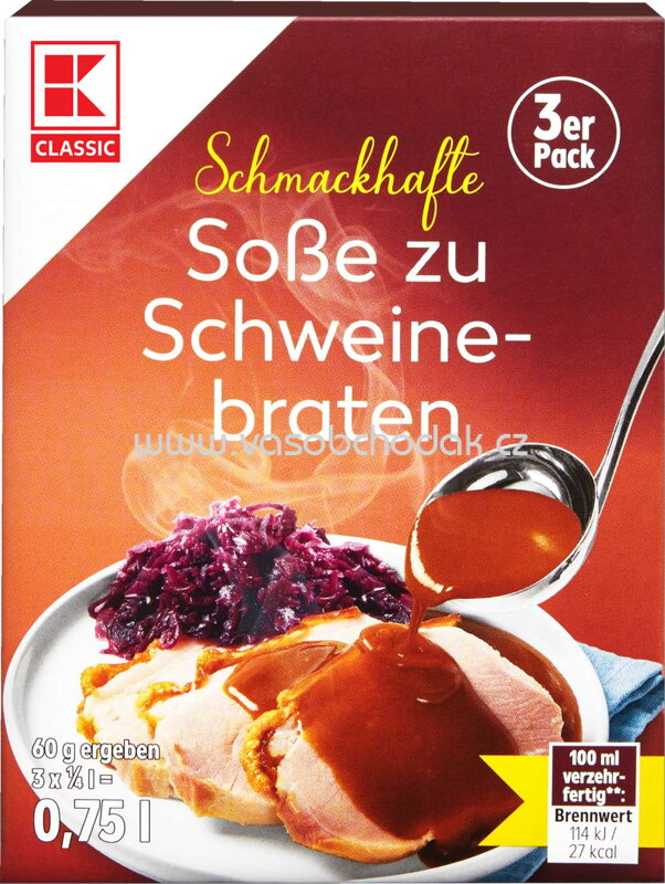 K-Classic Soße zu Schweinebraten, 3x250 ml