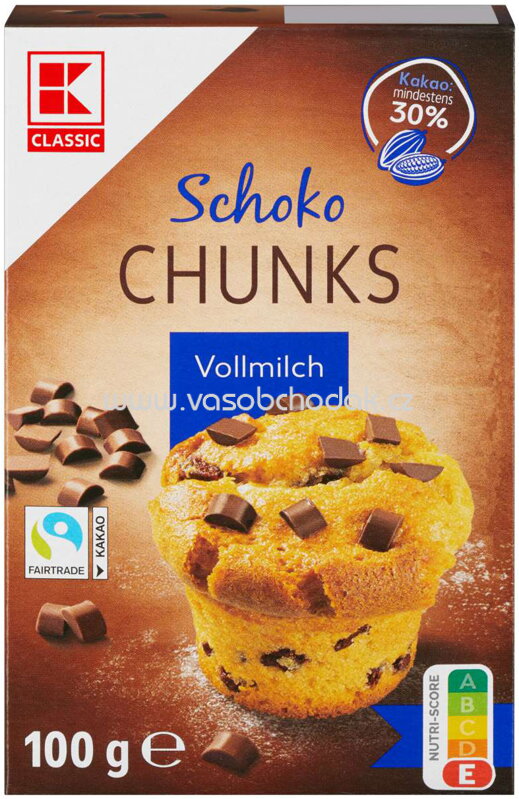 K-Classic Schoko Chunks Vollmilch, 100g K-Classic Schoko Chunks Vollmilch, 100g