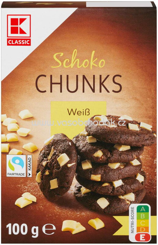 K-Classic Schoko Chunks Weiß, 100g K-Classic Schoko Chunks Weiß, 100g