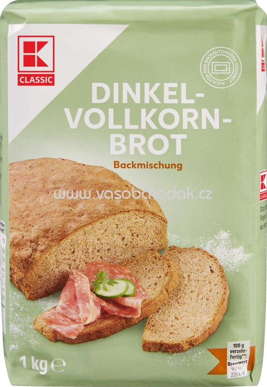 K-Classic Brotbackmischung Dinkelvollkornbrot, 1kg K-Classic Brotbackmischung Dinkelvollkornbrot, 1kg