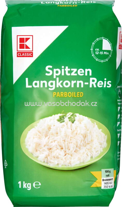K-Classic Spitzen Langkorn Reis, parboiled, 1 kg