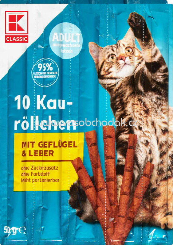 K-Classic 10 Kauröllchen mit Geflügel & Leber, 10x5g