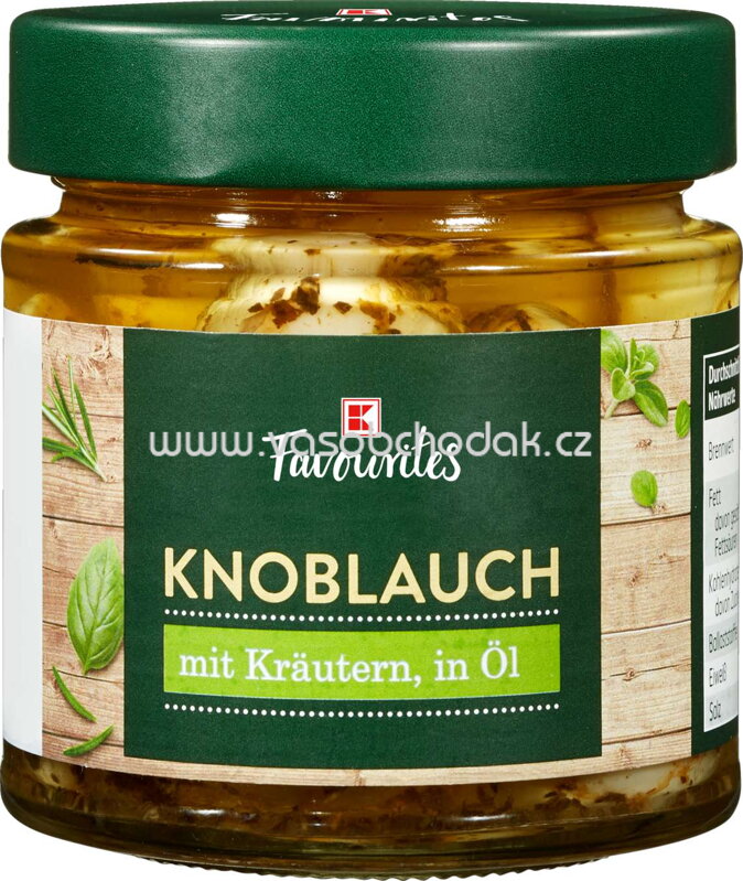 K-Favourites Knoblauch mit Kräutern, in Öl, 185g