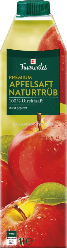 K-Favourites Premium Apfelsaft Naturtrüb, 1l K-Favourites Premium Apfelsaft Naturtrüb, 1l