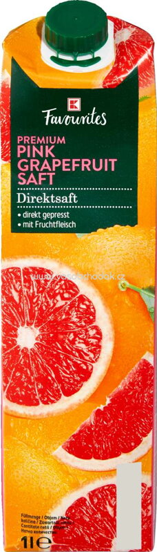 K-Favourites Premium Pink Grapefruit Saft, 1l K-Favourites Premium Pink Grapefruit Saft, 1l