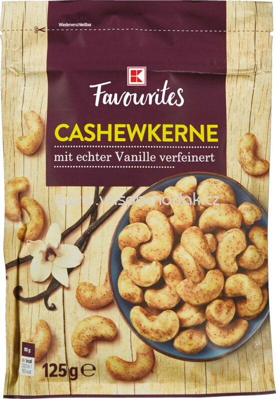 K-Favourites Cashewkerne mit Vanille, 125g K-Favourites Cashewkerne mit Vanille, 125g