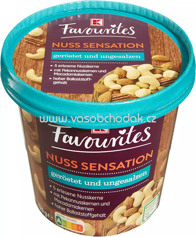 K-Favourites Nuss Sensation geröstet und ungesalzen, 125g K-Favourites Nuss Sensation geröstet und ungesalzen, 125g