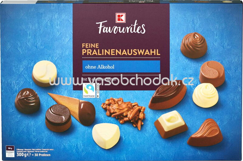 K-Favourites Feine Pralinenauswahl ohne Alkohol, 300g