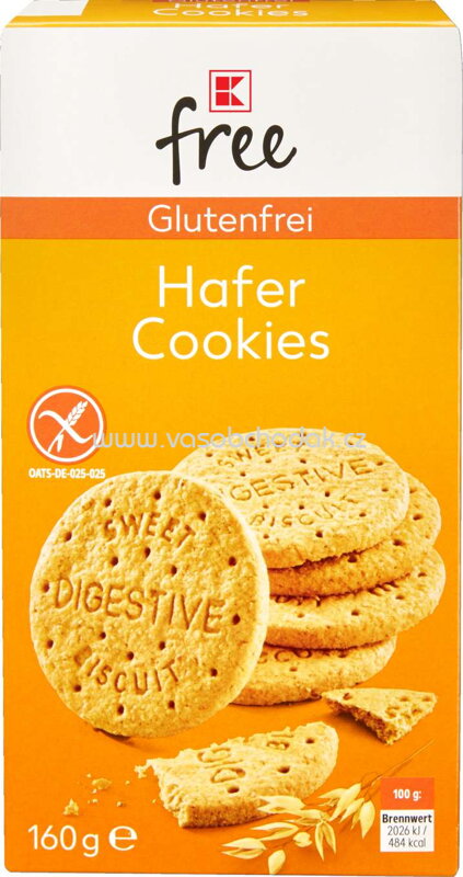 K-Free Glutenfrei Hafer Cookies, 160g