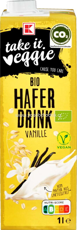 K-Take it Veggie Hafer Drink, Vanille, 1l