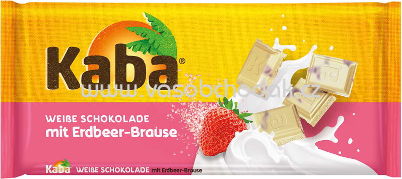 Kaba Weiße Schokolade mit Erdbeer & Brause, 85g